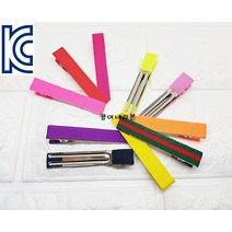 기타 KC인증 골지리본 집게핀(6cm) 집게머리핀 머리핀만들기 리본공예재료, 삼선