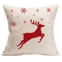 Fab Findz 크리스마스 레인디어 쿠션커버 2개입
