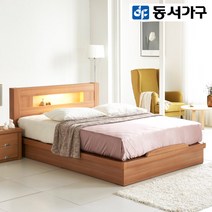 동서가구/착불 테르티 LED평상 Q침대프레임 DF910529, 오크