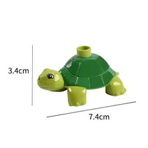 더뻔뻔 60종류 듀플로 호환 동물 공룡 사람 피규어 모음, 옵션008-거북이