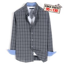 엣지포인트 남성용 EP-711 빅사이즈 남자 셔츠 남방 체크