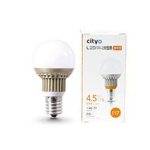 씨티 LED 미니 크립톤 E12 E14 E17 E26 촛대전구 촛대램프 고추구 인찌구 꼬마전구 백열등 램프, 씨티 미니크립톤4.5W/E17 전구색(주황빛) TM7L, 1개