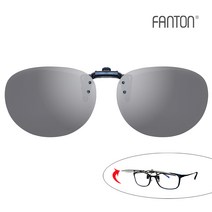 팬톤 플립업(Flip-Up) 편광 클립선글라스 RFU02, 실버 미러