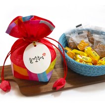 민트바 복주머니 삼립 꿀약과 호박엿 선물, 200g, 1set