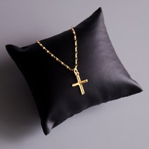딩동샵 14K 골드 도금 실버925 십자가 목걸이