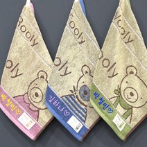 MH 이름자수인쇄 울리고리수건 1+1 어린이집수건, 초록, 2장