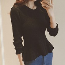 데이홀릭 4968 - A라인 슬림 긴팔니트