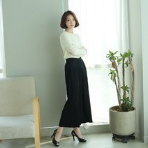 맥스 어떤 옷이나 찰떡코디 벨벳 주름바지 래크블 주름통팬츠 -블랙- 레깅스