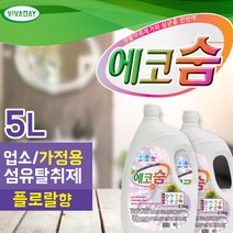 에코숨 업소가정용 섬유탈취제 5L 플로랄향 살균 악취제거, 1개
