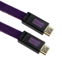 컴스 고급형 HDMI 플랫 퍼플케이블/3D FULL HD 초고화질 해상도 지원/lg 삼성 레노마 한성 모니터 TV 연결 케이블/2M/5M [Ver1.4] 338685, 5M