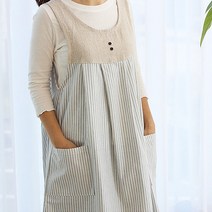 홈앨리스 코지라인 앞치마 원피스앞치마 롱앞치마 원피스앞치마 어린이집선생님앞치마 교사앞치마, 아이보리