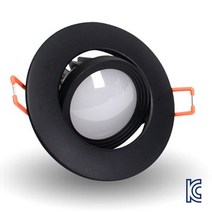 YD 3인치 직회전 다운라이트 8W, 블랙바디 전구색