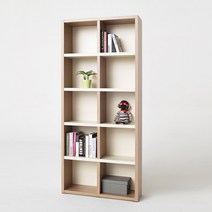 소티디자인 리브로 투톤 5단 책장 800 - 2color, 내츄럴크림화이트