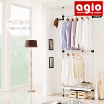 아지오퍼니처 스탠드 원목 옷걸이 회전 행거 39900원 15종, 수납식행거 401