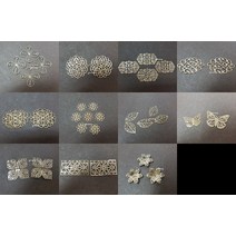 한복용금속장식5/배씨머리핀장식/예단장식/캔들장식, 5-2중간나비, 1개