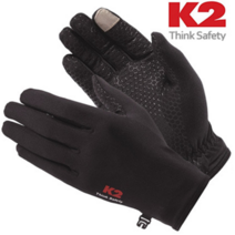 K2 정품 장갑(간절기용 미끌림 방지 스마트폰 터치 가능), 검정색상(블랙)