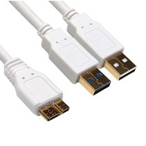 USB3.0 Y형 케이블 AM-Micro B 외장하드 연결케이블 보조전원기능 0.5m 319035, 1개
