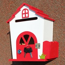 마프 명판없이 건의함 고객소리함 의견함 제안함 기타푯말 등등, H2192R/레드 하우스메모꽂이 열쇠우체통