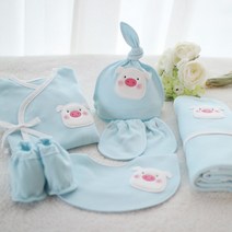 콩닥콩닥 2019년 돼지띠 배냇저고리 6종세트(하늘) DIY 만들기 패키지
