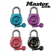마스터락 자물쇠 비밀번호열쇠 다이얼 수화물열쇠 MASTERLOCK 1590DCOL, 1개