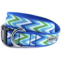 더월씨독 스테이틱 셰브론 애견 목줄, Blue