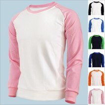 남자 여자 무지 특양면 라그랑 맨투맨 티셔츠(6색상)