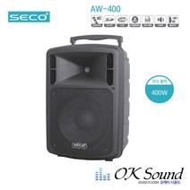 SECO AW-300 충전식앰프 300w 1채널 무선마이크 강의용앰프 행사 문화상품권 3만원/유선마이크+케이블 증정, 헤드셋