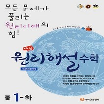 2023년 에이급출판사 에이급 원리해설 중학 수학 1-하 중등 (1-2) 1학년 2학기