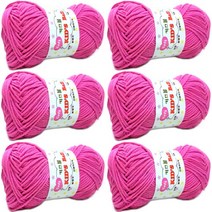 행복뜨기 키즈볼 털실 뜨개실 뜨개질실 인형실 신생아모자뜨기실 모자실 코바늘 모티브 블랭킷, 671진달래(6개)