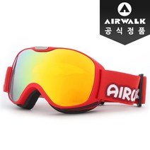 에어워크 정품 스키 보드 주니어 고글 AW-900 RD