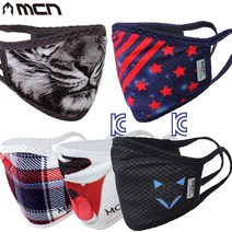 엠씨엔 대기 먼지차단 마스크 자전거 패션 향균, 타이거블랙