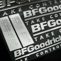 BFGOODRICH 금속 타이어 로고 스티커, B사이즈 실버