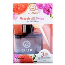 불스원 그라스 디퓨저 방향제-자몽 u0026 피오니 105ml, 단품