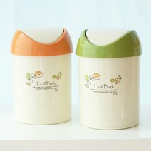M잎새 원형 스윙 휴지통 중, 그린