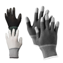 다모아MRO PU 손끝 손바닥 코팅 장갑 (수입 국산), 수입)PU 팜(손바닥)-회색L, 10개입