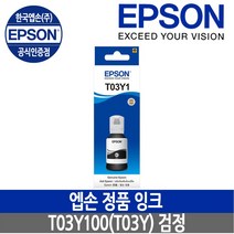 엡손 완성형 무한 잉크젯 복합기, 검정, 엡손정품잉크 T03Y100