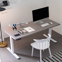 아씨방가구 라인 USB 전동식 높이조절책상 160cm, USB 높이조절 책상 메이플