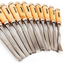 고급형 12P 목공용끌세트 나무자루 끌 목공끌 조각도 DIY 목공용품, 고급형12P목공용끌세트, 고급형12P목공용끌세트