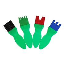꼬마 스크래퍼 세트 / 키즈맘아트 거품물감 스펀지붓 긁개 모양 납작붓 거품붓 유아 미술 물감 놀이 붓 스탬프 도장 롤러 찍기 촉감 오감 발달 핑거페인트 집콕 엄마표미술 홈스쿨