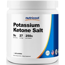뉴트리코스트 포타슘 케톤솔트 250g 1개 1서빙 6 410mg 27회분 Potassium BHB Powder [250 GMS]