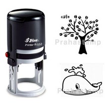 [샤이니 자동스탬프] 원형명판 주문제작 디자인변경 (R552 원형 50mm), 빨강(레드)