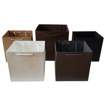 팬시파파 도시락쇼핑백 (크라프트무지 검정색 흰색 밤색 진회색 5PCS), 흰색 중, 5Ea