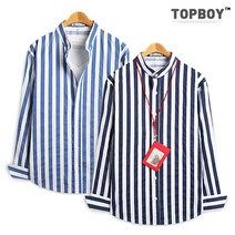 탑보이 세미와이드 차이나 스트라이프 긴팔셔츠 (DL503)
