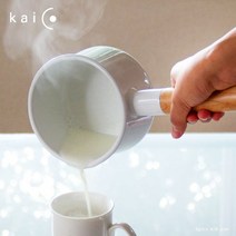 Kaico 일본 카이코 법랑 편수냄비 주전자 모음, 화이트, 법랑밀크팬L