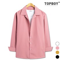 탑보이 솔리드 오픈 카라 긴팔셔츠 (DL513)