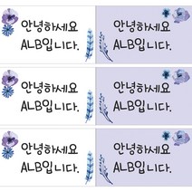 ALB 사각형 네임스티커, 네임스티커(특대형)_디자인A_02(c), .개