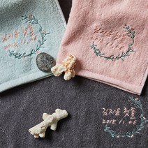 소프트터치 플라워 돌답례품 수건 (데일리 120g), 데일리 120g_민트(40장이상 구매가능), 1장