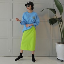 베니코코 네온 펀치 H라인 스커트