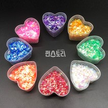 펀스토리 슬라임재료 슬라임토핑 슬라임만들기 슬라임 유리 페이퍼 글리터(15~20g), 오렌지