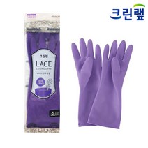 크린랲 레이스 고무장갑 소, 바이올렛, 1팩